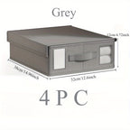 4pc Non-Woven Storage Organizer Set for Wardrobe & Travel-1