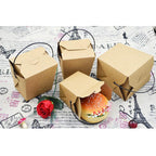 30PCS Kraft Paper Noodle Boxes with Handle Disposable Takeaway Food Containers-3