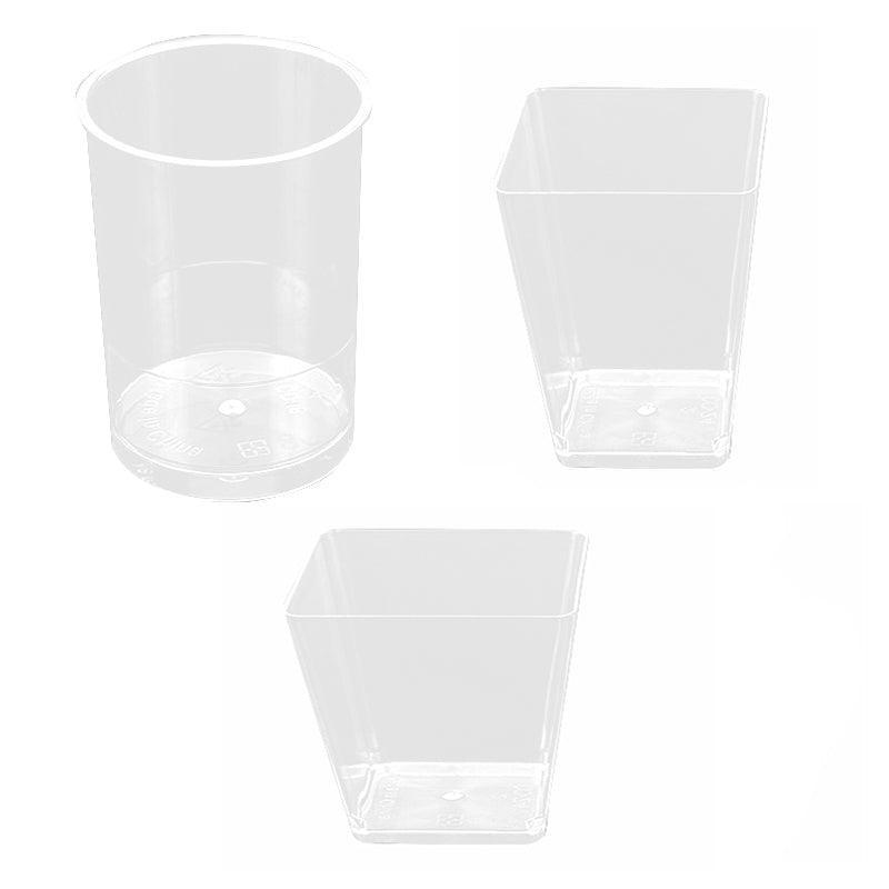 40-50 Pcs Mousse Cake Dessert Cups Clear Plastic Sample Drink Wine Jelly Tumbler-1