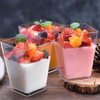 40-50 Pcs Mousse Cake Dessert Cups Clear Plastic Sample Drink Wine Jelly Tumbler-2