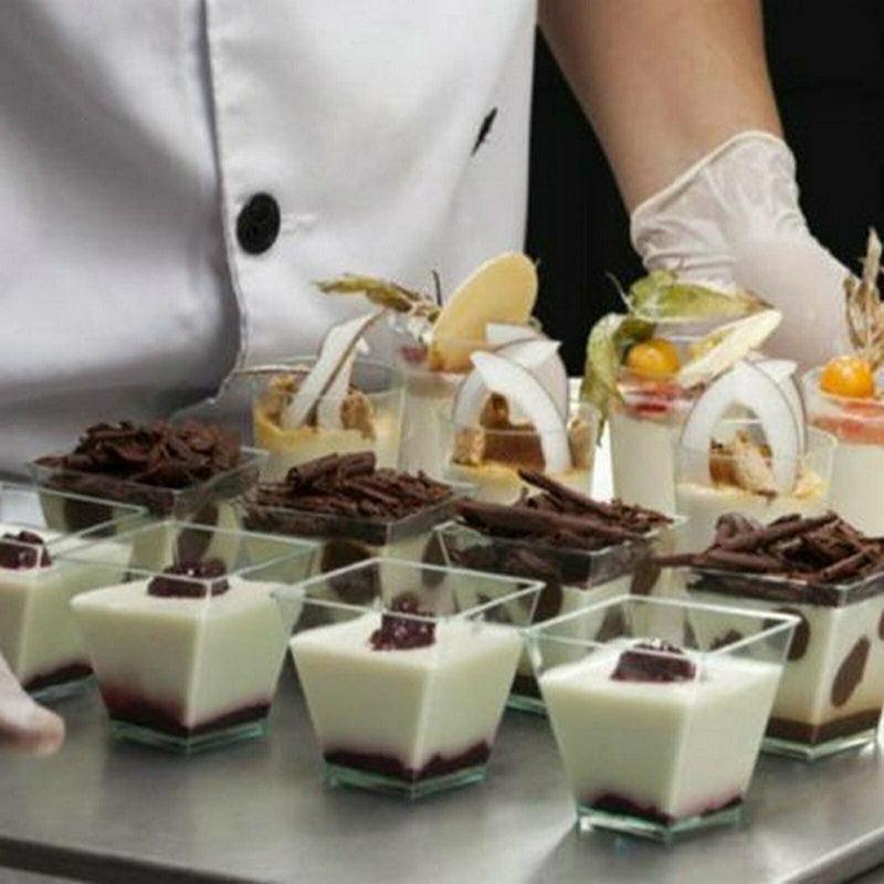 40-50 Pcs Mousse Cake Dessert Cups Clear Plastic Sample Drink Wine Jelly Tumbler-4