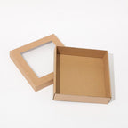 Cardboard Paper Catering Grazing Boxes/Trays 10Pk Kraft W/Windows Disposable-2