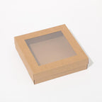 Cardboard Paper Catering Grazing Boxes/Trays 10Pk Kraft W/Windows Disposable-3