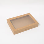 Cardboard Paper Catering Grazing Boxes/Trays 10Pk Kraft W/Windows Disposable-4