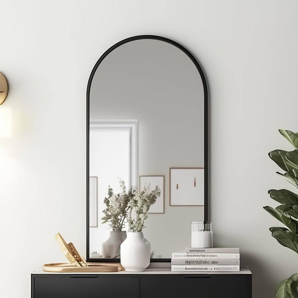 Black Arch Wall Mirror Modern Bathroom, Living Room-0
