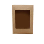 10 Pack Kraft Paper Boxes with Window Disposable Cardboard Gift Catering Trays-6