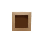 10 Pack Kraft Paper Boxes with Window Disposable Cardboard Gift Catering Trays-7