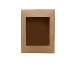 10 Pack Kraft Paper Boxes with Window Disposable Cardboard Gift Catering Trays-9