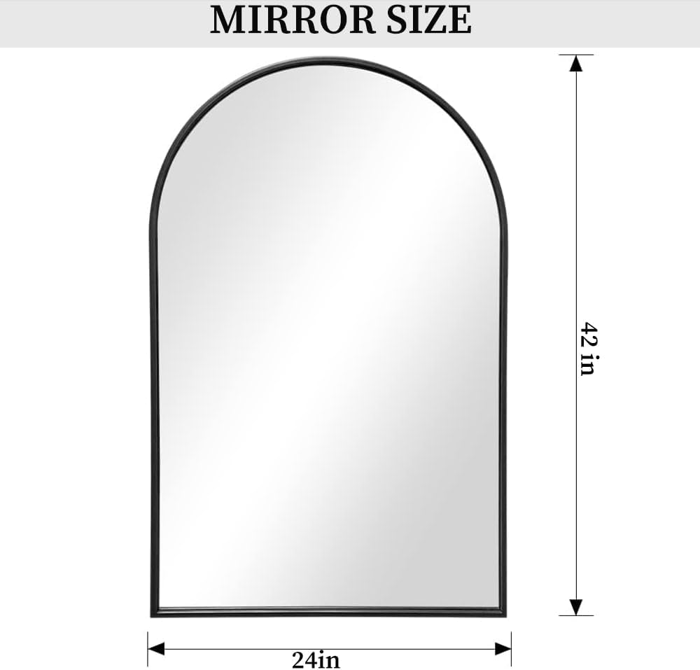 Black Arch Wall Mirror Modern Bathroom, Living Room-3