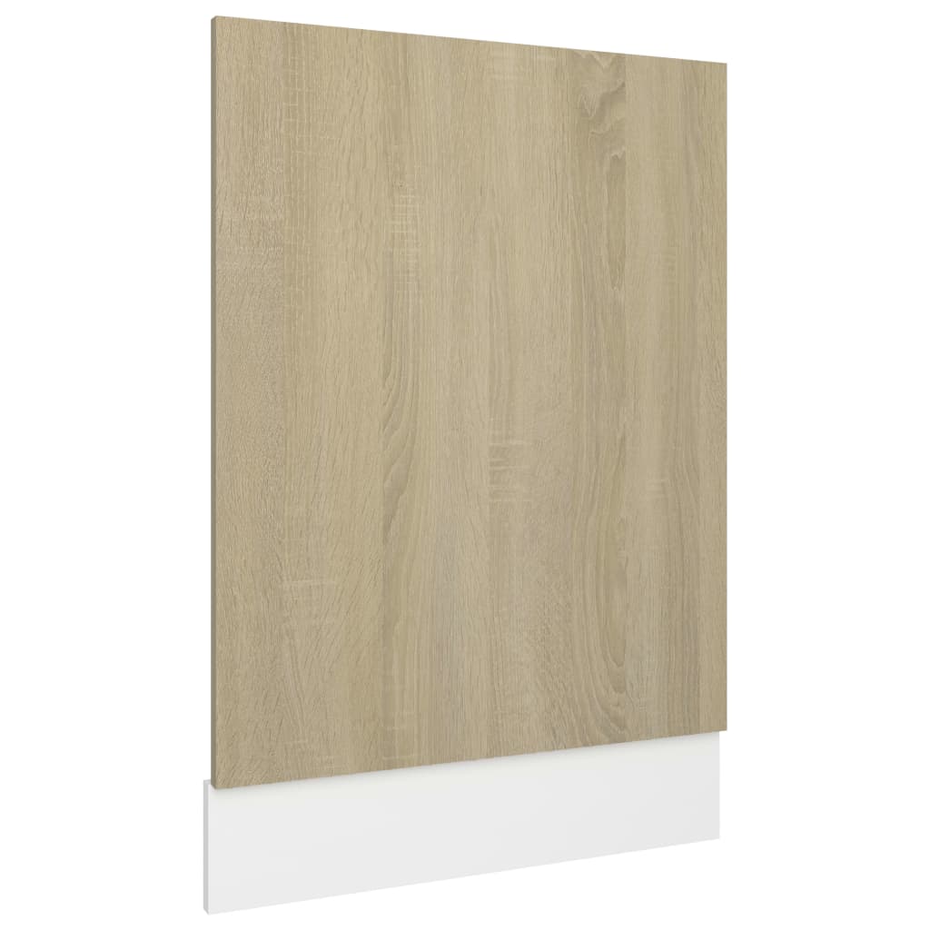 NNEVL Dishwasher Panel Sonoma Oak 45x3x67 cm Chipboard-1