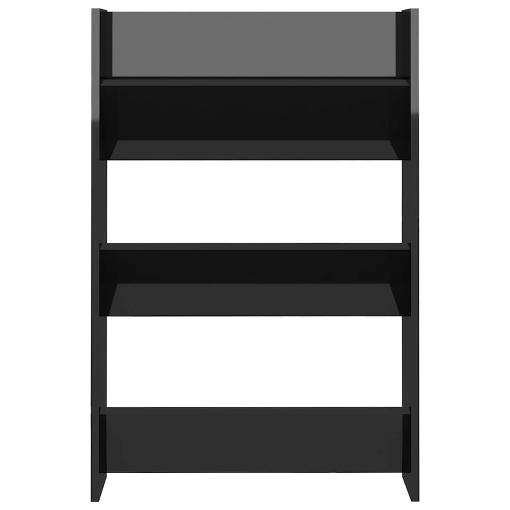 NNEVL Wall Shoe Cabinet High Gloss Black 60x18x90 cm Chipboard-3