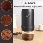1800mAh Electric Coffee Grinder 40 Level Adjustable Burr Grinder Black-2