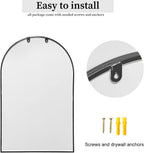 Black Arch Wall Mirror Modern Bathroom, Living Room-4