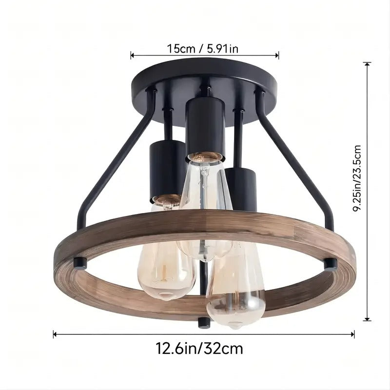 3-Light Semi Flush Mount Ceiling Light Fixture-4